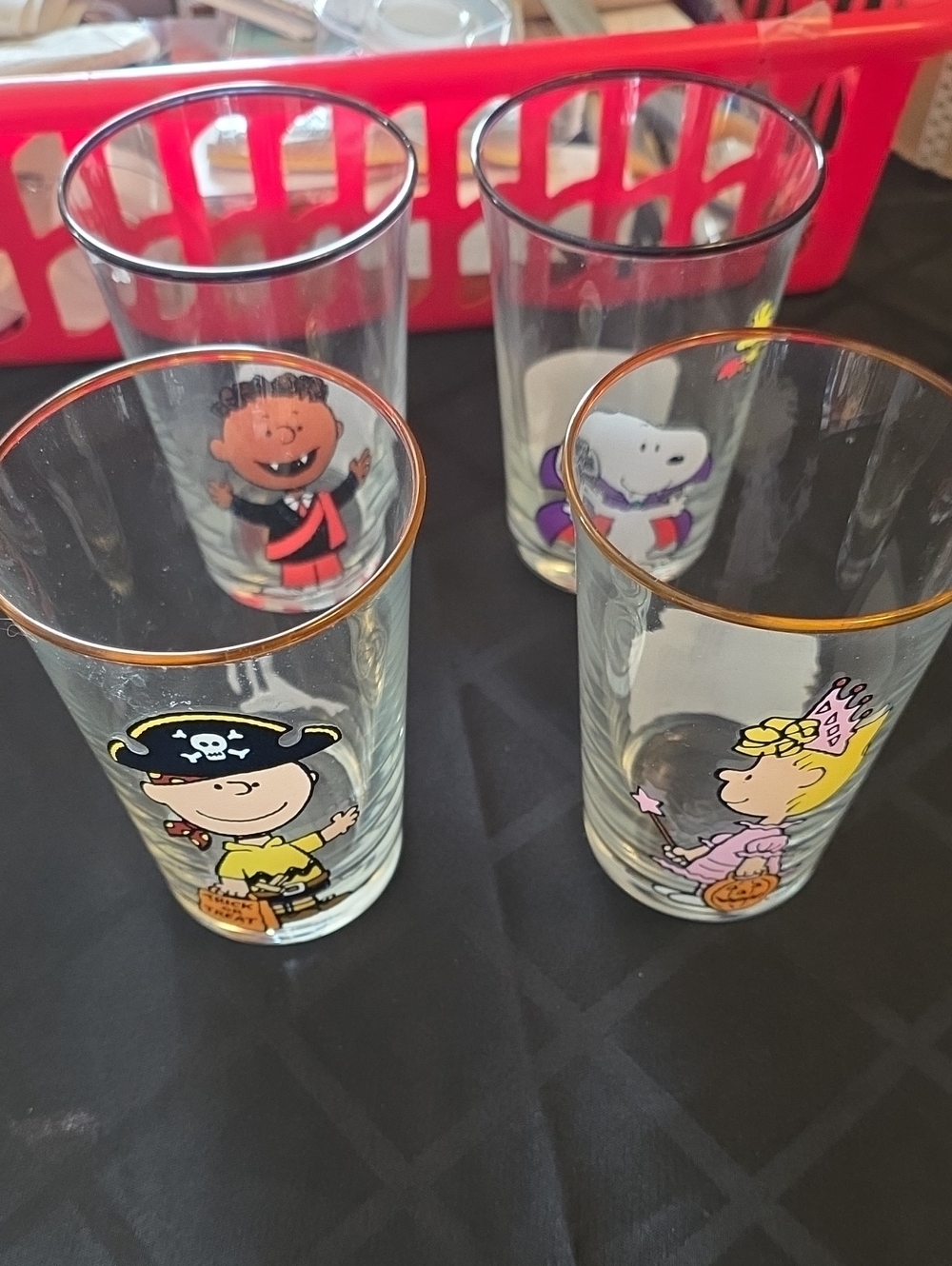 Clear Halloween Peanuts Character Drinking Glasses - Assorted Colors